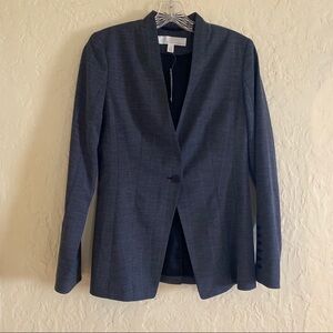 Emerson Rose One-Button Suit Jacket Size 4 Blue Tailored Blazer Workwear